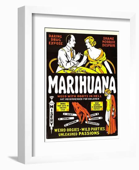 Marihuana, (aka Marihuana, the Weed with Roots in Hell!), 1936--Framed Art Print