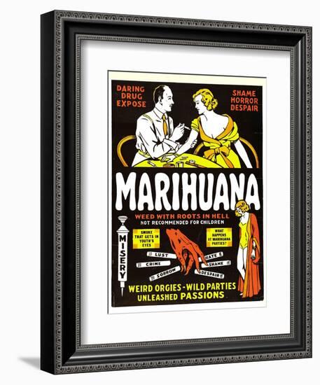 Marihuana, (aka Marihuana, the Weed with Roots in Hell!), 1936-null-Framed Art Print