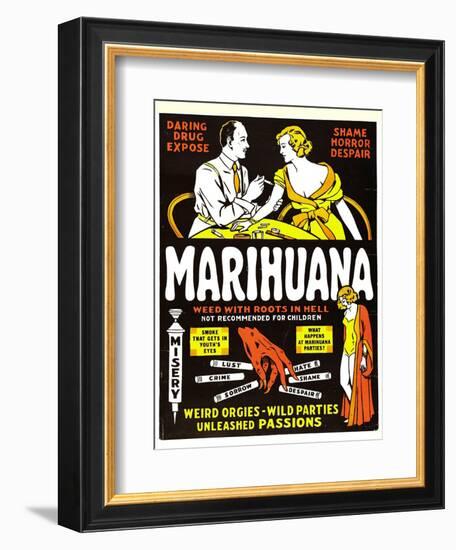 Marihuana, (aka Marihuana, the Weed with Roots in Hell!), 1936-null-Framed Art Print