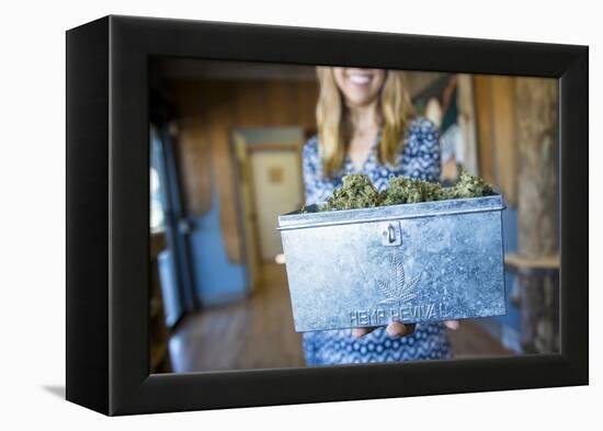 Marijuana Flower At Oregon Coast Cannabis, A Marijuana Dispensary In Manzanita, Oregon-Justin Bailie-Framed Premier Image Canvas