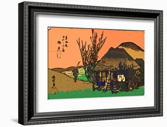 Mariko: a Roadside Tavern-Ando Hiroshige-Framed Giclee Print