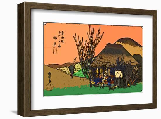 Mariko: a Roadside Tavern-Ando Hiroshige-Framed Giclee Print