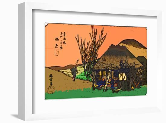 Mariko: a Roadside Tavern-Ando Hiroshige-Framed Giclee Print