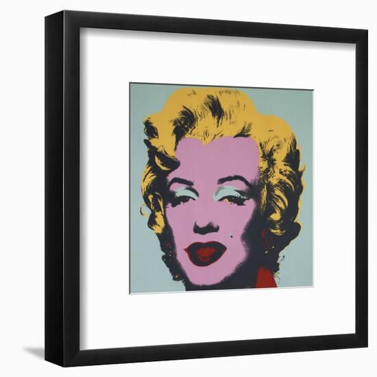 Marilyn, 1967 (on blue ground)-Andy Warhol-Framed Art Print