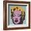 Marilyn, 1967 (on blue ground)-Andy Warhol-Framed Art Print
