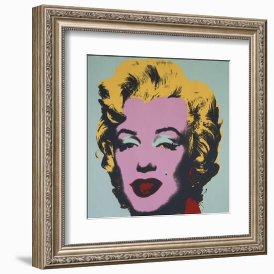 Marilyn, 1967 (on blue ground)-Andy Warhol-Framed Giclee Print