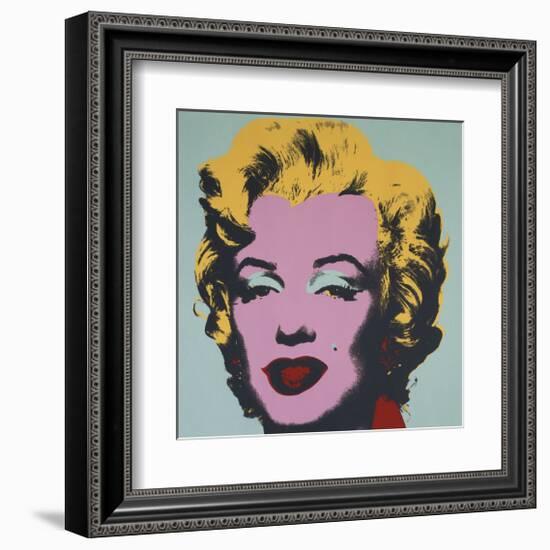 Marilyn, 1967 (on blue ground)-Andy Warhol-Framed Giclee Print