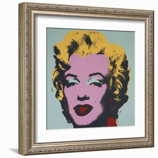 Marilyn, 1967 (on blue ground)-Andy Warhol-Framed Giclee Print