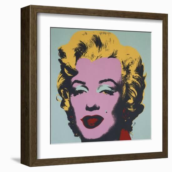 Marilyn, 1967 (on blue ground)-Andy Warhol-Framed Giclee Print