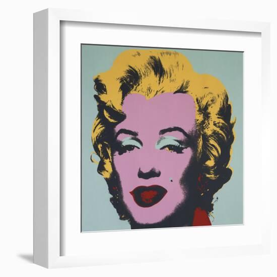 Marilyn, 1967 (on blue ground)-Andy Warhol-Framed Giclee Print