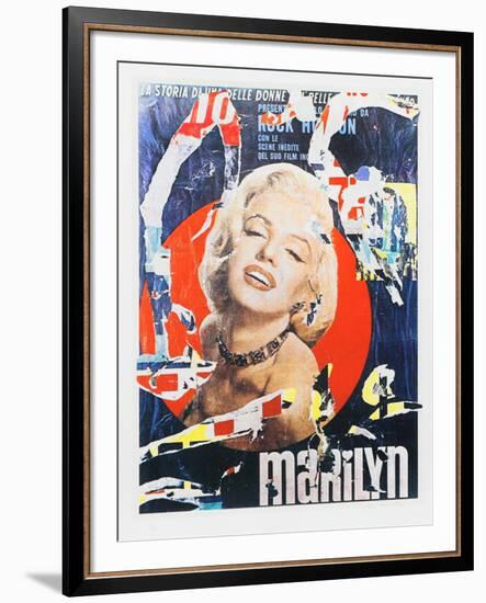 Marilyn 3-Mimmo Rotella-Framed Premium Edition