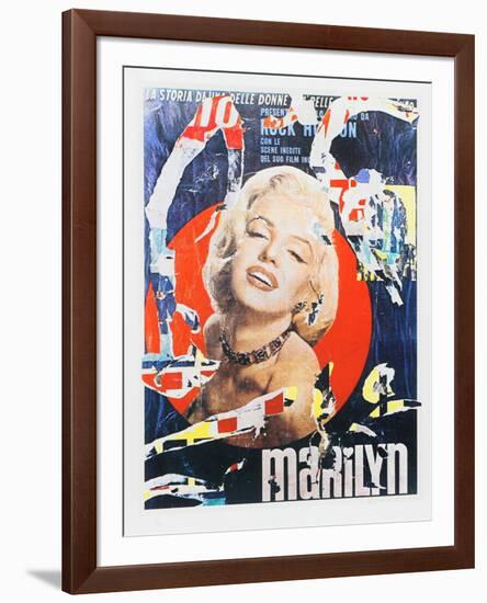 Marilyn 3-Mimmo Rotella-Framed Premium Edition