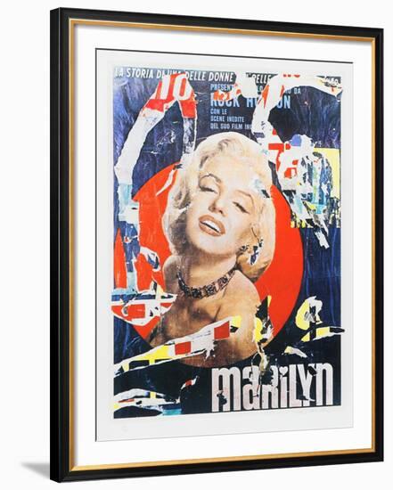 Marilyn 3-Mimmo Rotella-Framed Premium Edition
