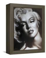 Marilyn in Black and White-Shen-Framed Stretched Canvas