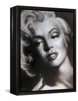Marilyn in Black and White-Shen-Framed Stretched Canvas