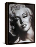 Marilyn in Black and White-Shen-Framed Stretched Canvas