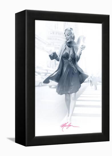 Marilyn in the City Pink-JJ Brando-Framed Stretched Canvas