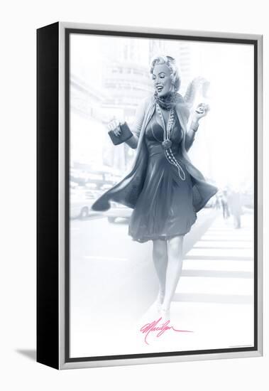 Marilyn in the City Pink-JJ Brando-Framed Stretched Canvas