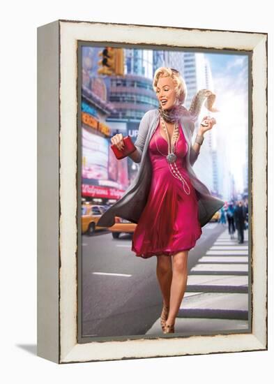 Marilyn In the City-JJ Brando-Framed Stretched Canvas
