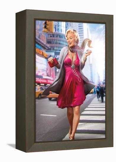 Marilyn In the City-JJ Brando-Framed Stretched Canvas