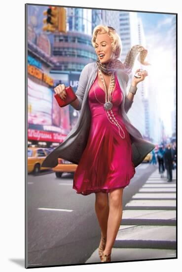 Marilyn In the City-JJ Brando-Mounted Art Print