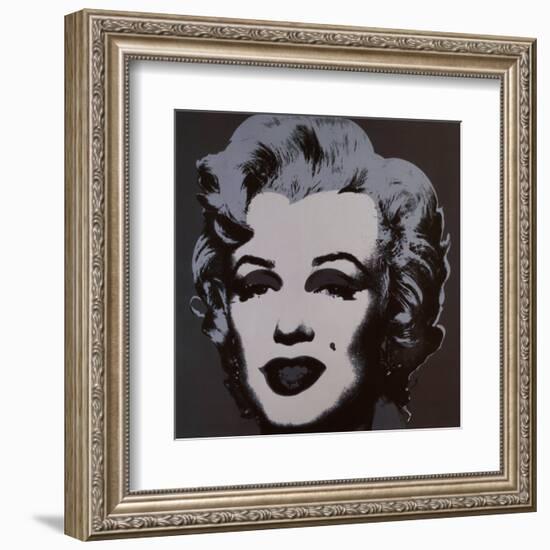 Marilyn Monroe, 1967 (black)-Andy Warhol-Framed Art Print