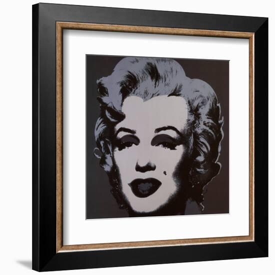 Marilyn Monroe, 1967 (black)-Andy Warhol-Framed Art Print