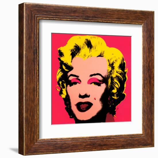 Marilyn Monroe, 1967 (hot pink)-Andy Warhol-Framed Art Print