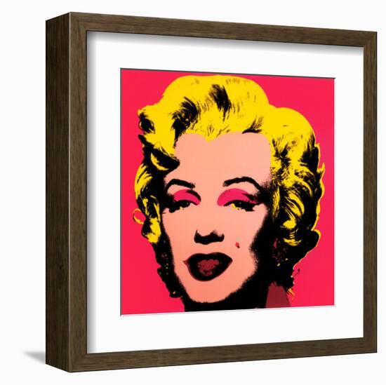 Marilyn Monroe, 1967 (hot pink)-Andy Warhol-Framed Art Print