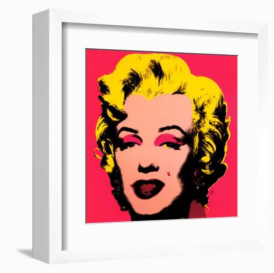 Marilyn Monroe, 1967 (hot pink)-Andy Warhol-Framed Art Print