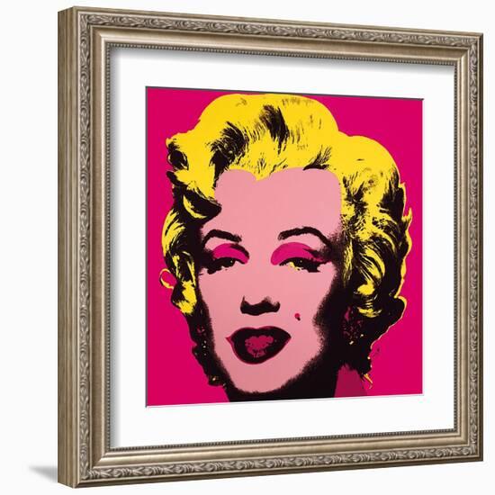 Marilyn Monroe, 1967 (hot pink)-Andy Warhol-Framed Art Print