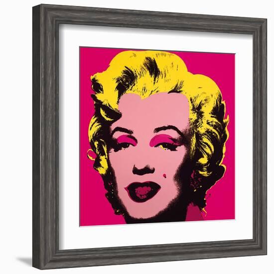 Marilyn Monroe, 1967 (hot pink)-Andy Warhol-Framed Art Print