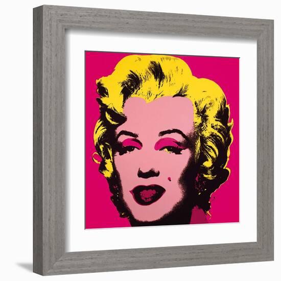 Marilyn Monroe, 1967 (hot pink)-Andy Warhol-Framed Art Print