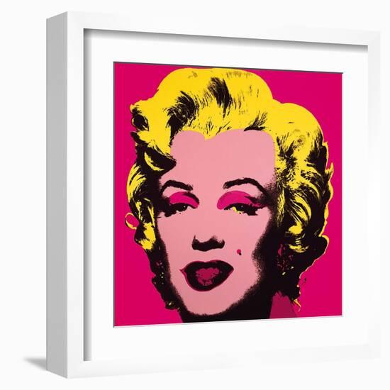 Marilyn Monroe, 1967 (hot pink)-Andy Warhol-Framed Art Print