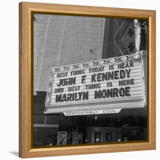 Marilyn Monroe and John F, Kennedy-null-Framed Premier Image Canvas