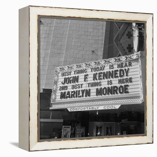 Marilyn Monroe and John F, Kennedy-null-Framed Premier Image Canvas