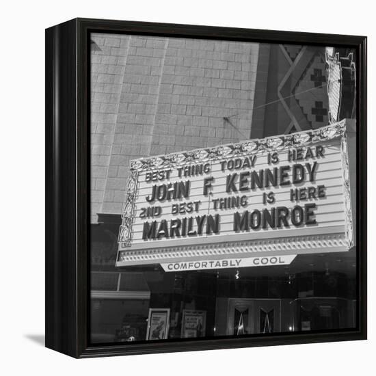 Marilyn Monroe and John F, Kennedy-null-Framed Premier Image Canvas