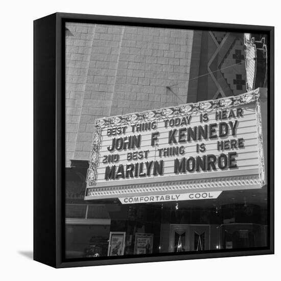 Marilyn Monroe and John F, Kennedy-null-Framed Premier Image Canvas