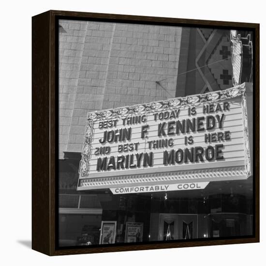 Marilyn Monroe and John F, Kennedy-null-Framed Premier Image Canvas