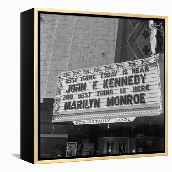 Marilyn Monroe and John F, Kennedy-null-Framed Premier Image Canvas