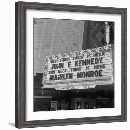 Marilyn Monroe and John F, Kennedy-null-Framed Photographic Print