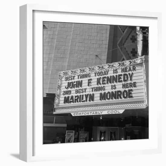 Marilyn Monroe and John F, Kennedy-null-Framed Photographic Print