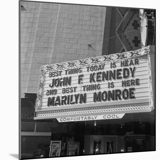 Marilyn Monroe and John F, Kennedy-null-Mounted Photographic Print