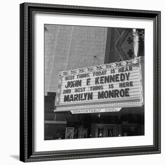 Marilyn Monroe and John F, Kennedy-null-Framed Photographic Print