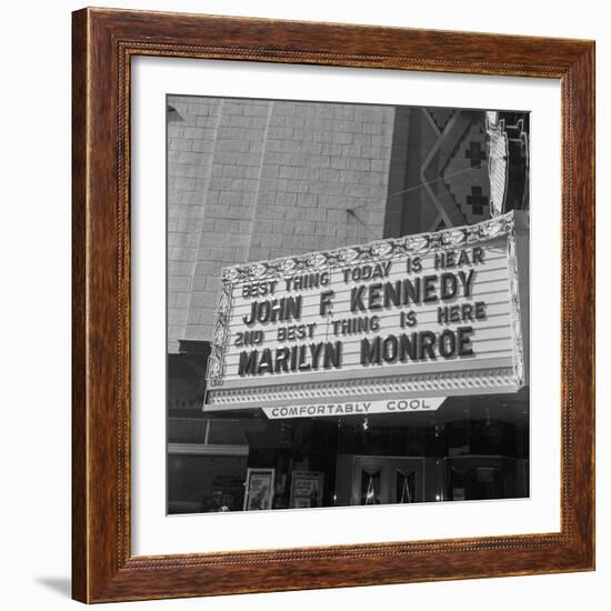 Marilyn Monroe and John F, Kennedy-Bettmann-Framed Photographic Print