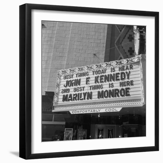 Marilyn Monroe and John F, Kennedy-Bettmann-Framed Photographic Print