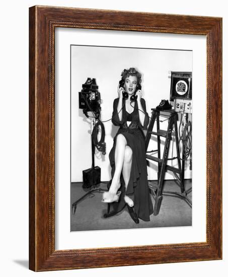 Marilyn Monroe. "Don't Bother to Knock" [1952], Directed by Roy Ward Baker.-null-Framed Photographic Print