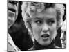 Marilyn Monroe Face Reporters After Announcement Divorce From Baseball Great Joe DiMaggio-George Silk-Mounted Premium Photographic Print