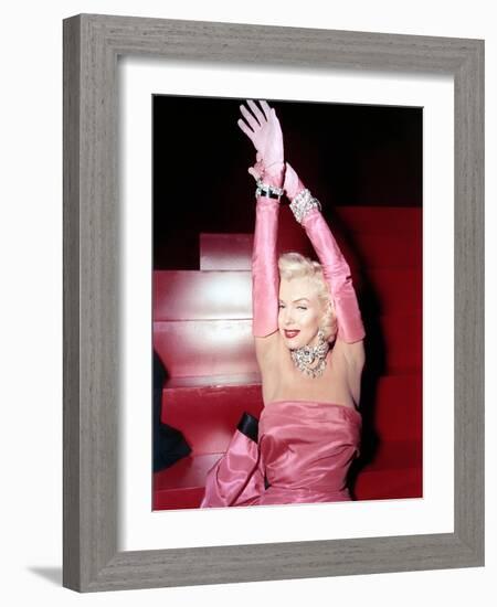 Marilyn Monroe. "Gentlemen Prefer Blondes" [1953], Directed by Howard Hawks.-null-Framed Photographic Print