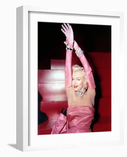 Marilyn Monroe. "Gentlemen Prefer Blondes" [1953], Directed by Howard Hawks.-null-Framed Photographic Print